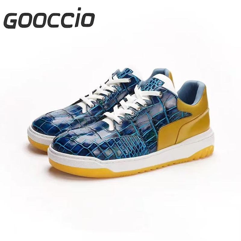 MY247 Crocodile Leather Casual Shoes/Sneakers For Men GOOCCIO   