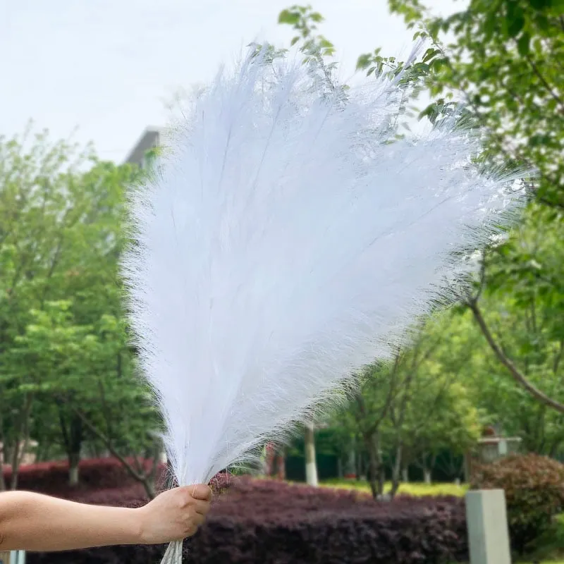 1pc 120cm Artificial Pampas Grass Bouquet Vase Wedding Party Home Garden Decoration Plant Real Touch Fake Flower Reed Christmas