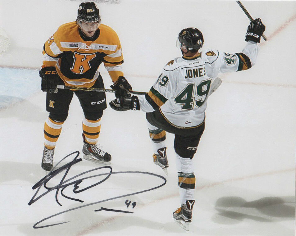 London Knights Max Jones Autographed Signed 8x10 Photo Poster painting COA A