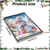 (US Local)Snowman A5 Size Diamond Painting Notebook Set with 4Pcs Bookmark Holiday Gift