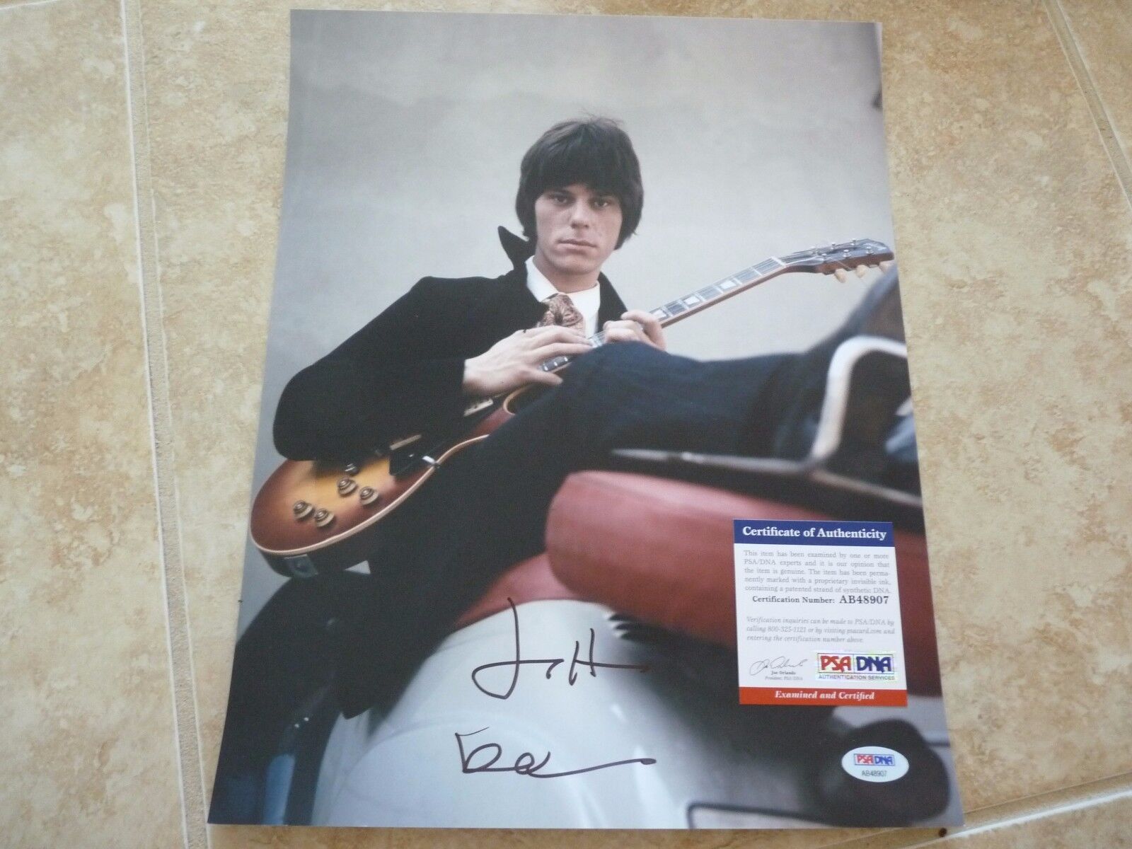 Jeff Beck 11x14 Signed Autographed Photo Poster painting PSA Certified #3 The Yardbirds F3