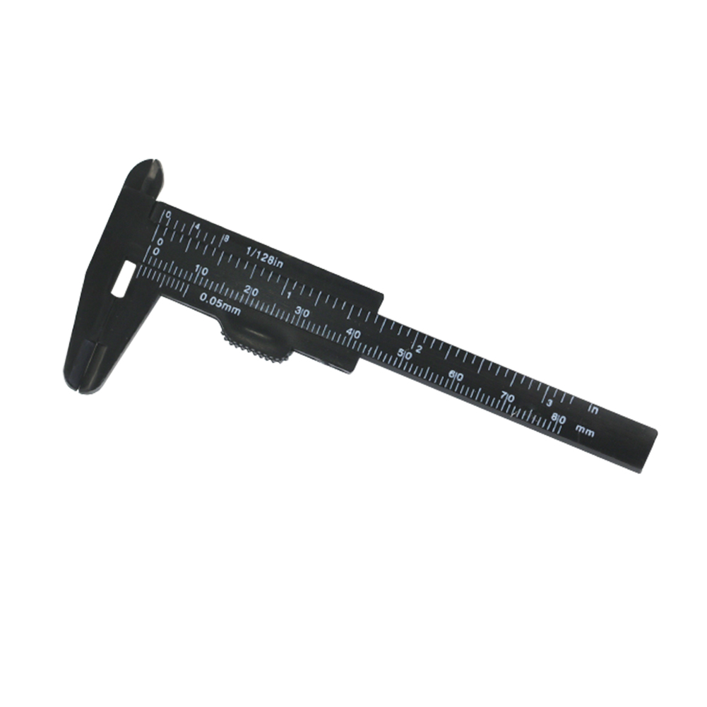 

DIY 80mm Mini Plastic Sliding Double Scale Vernier Caliper Measuring Ruler, Blue, 501 Original