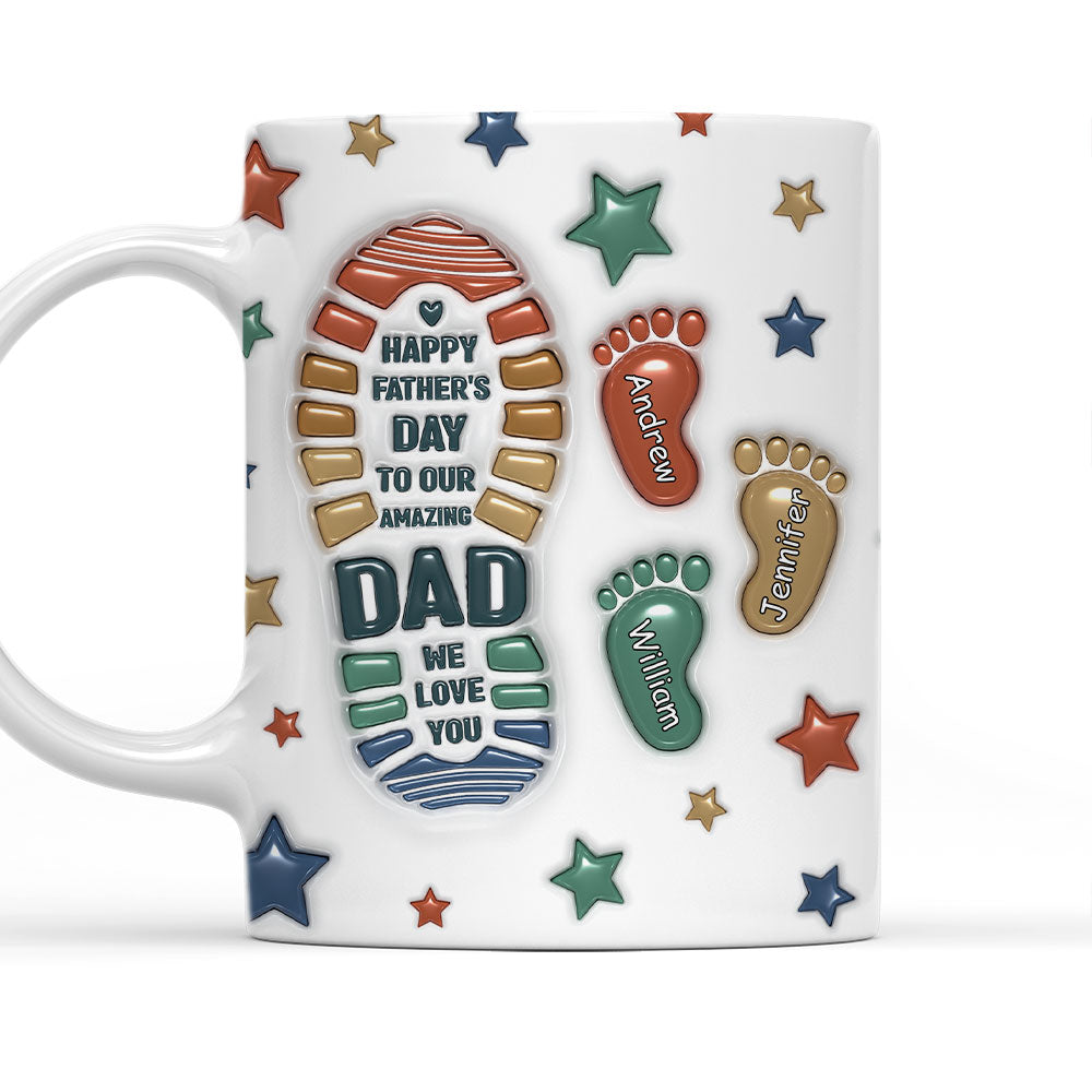 Loveyoufancy Dad We Love You - Personalized Custom 3D Inflated Effect Mug