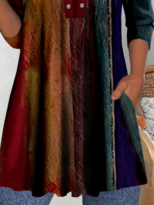 Women's Long Sleeve Scoop Neck Graphic Tops