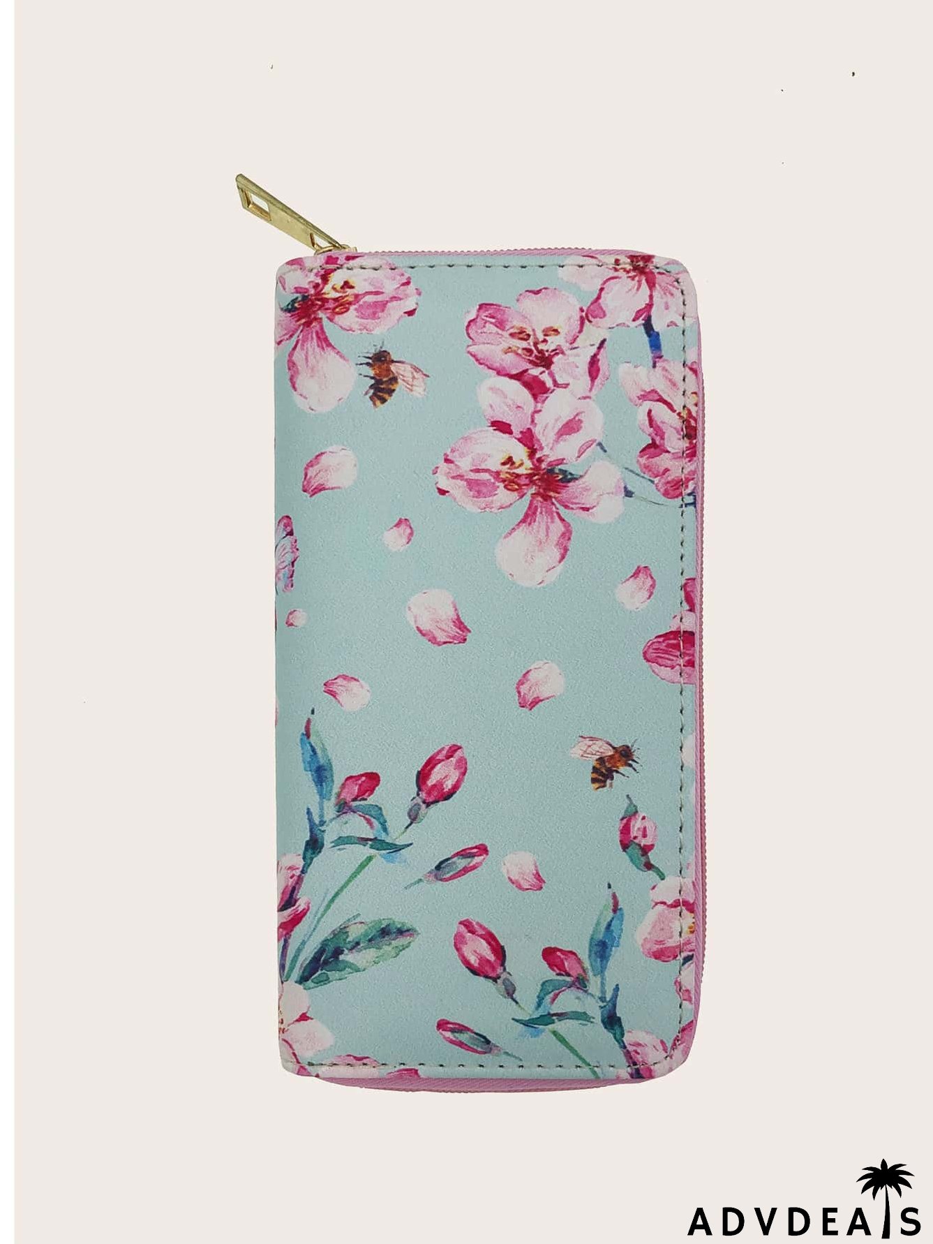Allover Flower Graphic Long Wallet