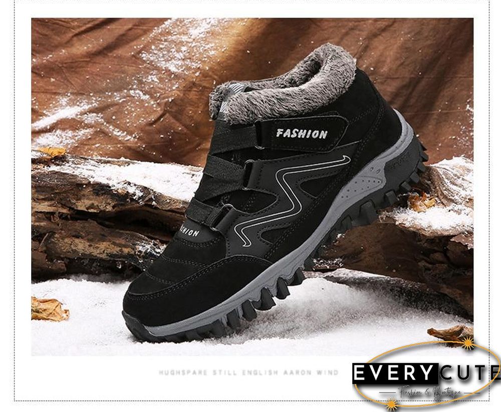 Men Boots Winter With Fur Warm Snow Boots Men Winter Boots Footwear Fashion Safety Ankle Shoes