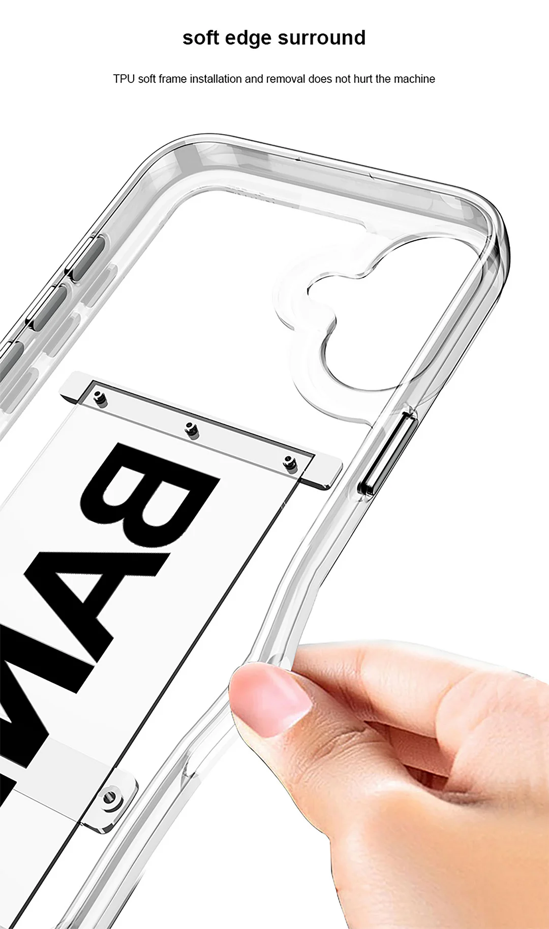 Suitable for iPhone 16 wristband bracket transparent mobile phone case