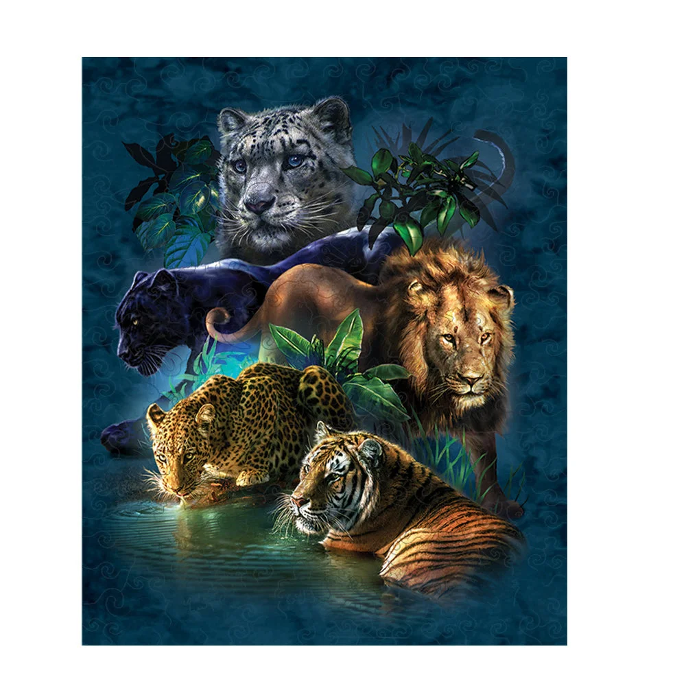 LAST DAY 83 Big Cat Prowess Wooden Jigsaw Puzzle