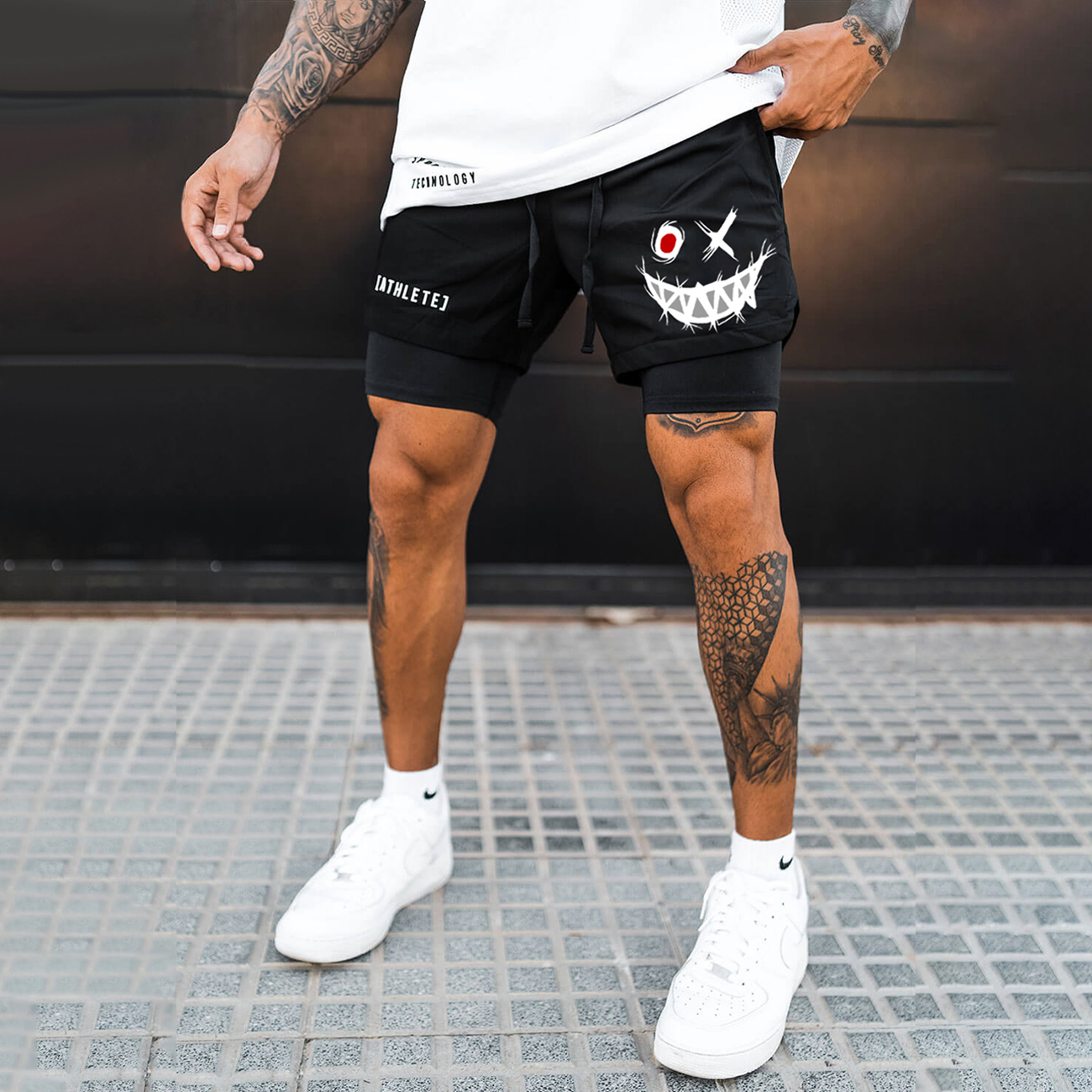Men's Smiley Shorts Performance Shorts
