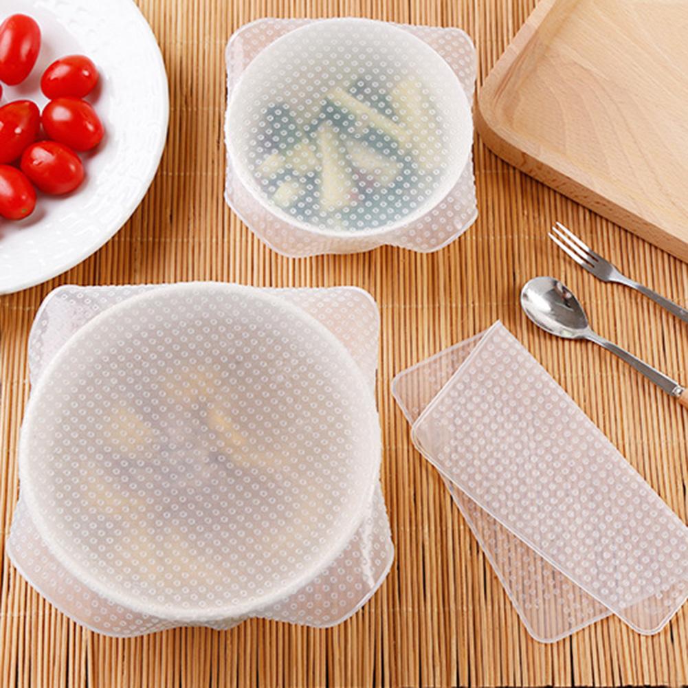 

4pcs Reusable Silicone Food Fresh Bowl Cover, 501 Original