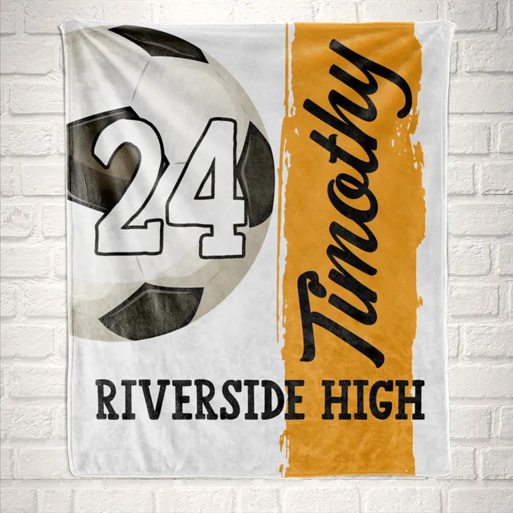 Personalized Soccer Blanket for Comfort & Unique| BKKid109