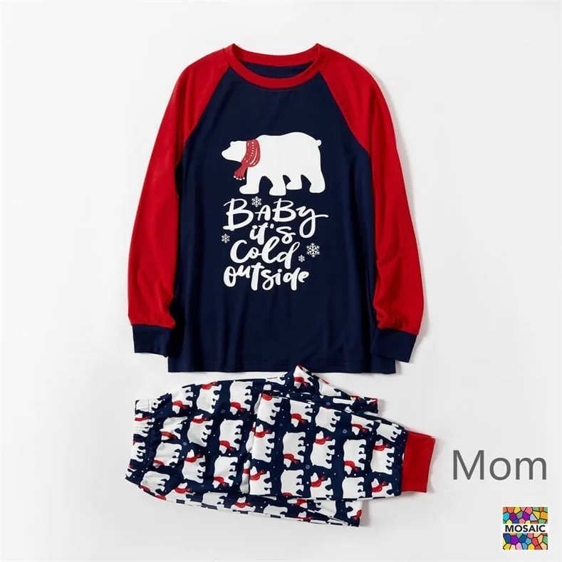 Family Matching Polar Bear Christmas Pajamas Sets