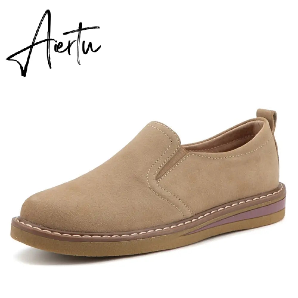 Women's Sneakers Slip on Flat Shoes for Women Fashion Female British Style Casual Loafers Vulcanized Shoes Zapatos Mujer Aiertu