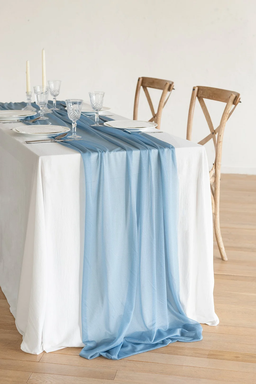 Romantic Sheer Table Runner 29" w x 10ft/14ft - 13 Colors