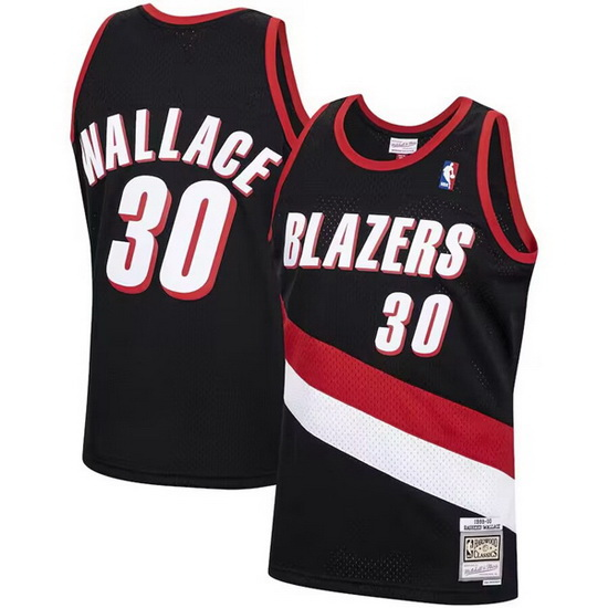Portland Trail Blazers 30 Rasheed Wallace Black 1999 00 Hardwood Classics Swingman Stitched Basketball mysite
