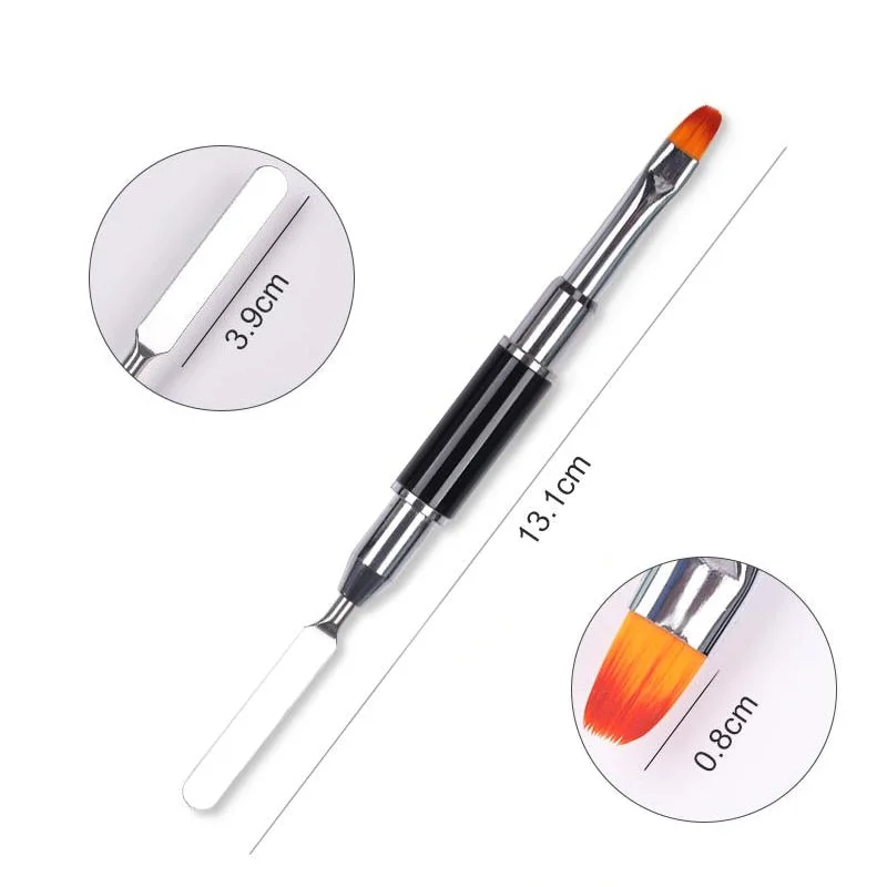 1 Pc Gradient Bloom Nail Painting Brush Pen UV Gel Nail Art Brush With Wood Handle Nylon Hair Draw Manicure Nail Art Tool-Nail Inspo