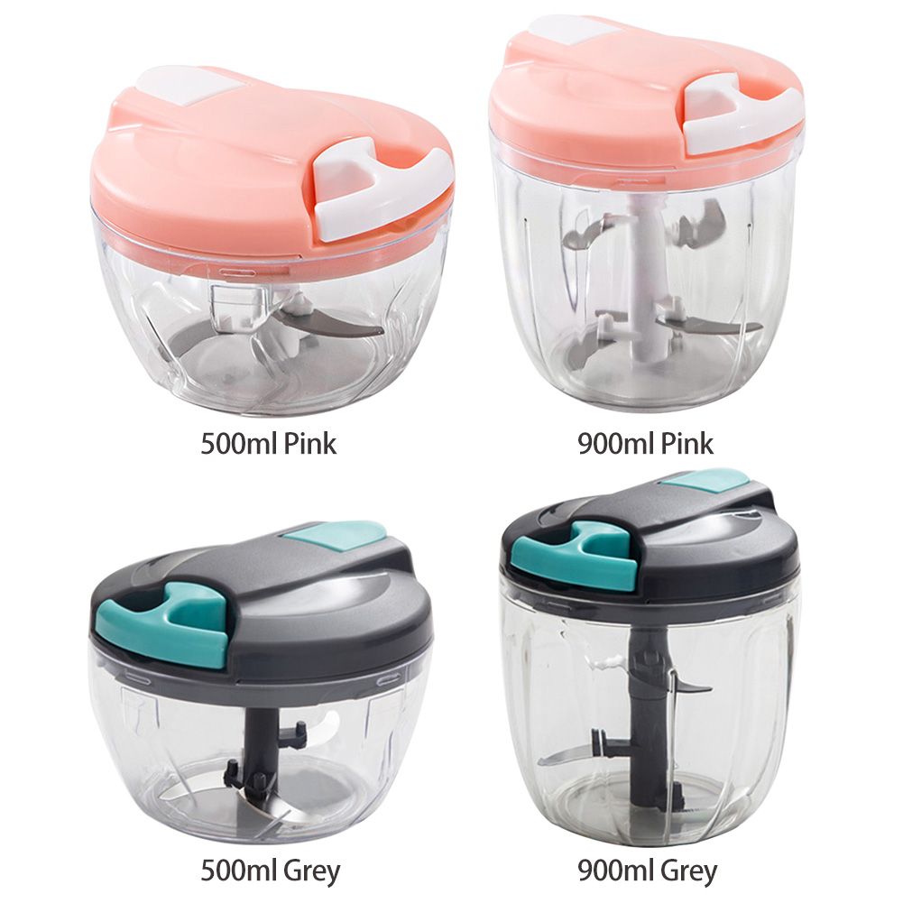 

Manual Food Processor Mixer Vegetable Fruit Twist Shredder Garlic Chopper, Pink, 501 Original