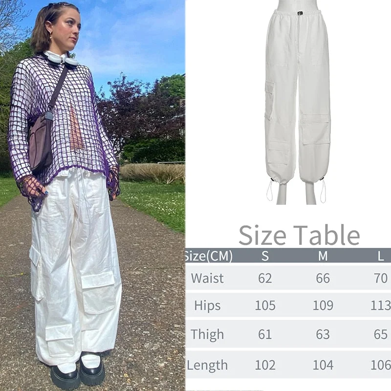 Tawnie Y2K Cargo Pants Women's Baggy Pants 2022 Autumn Streetwear Fairycore Oversized Trousers Vintage Casual Loose Sweatpants
