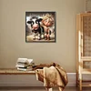 Diamond Painting-DIY Full Round Drill Girl and Cow