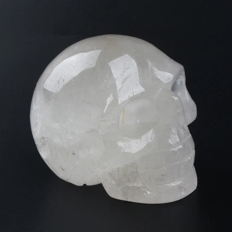 Olivenorma Clear Quartz Crystal Skull Decoration
