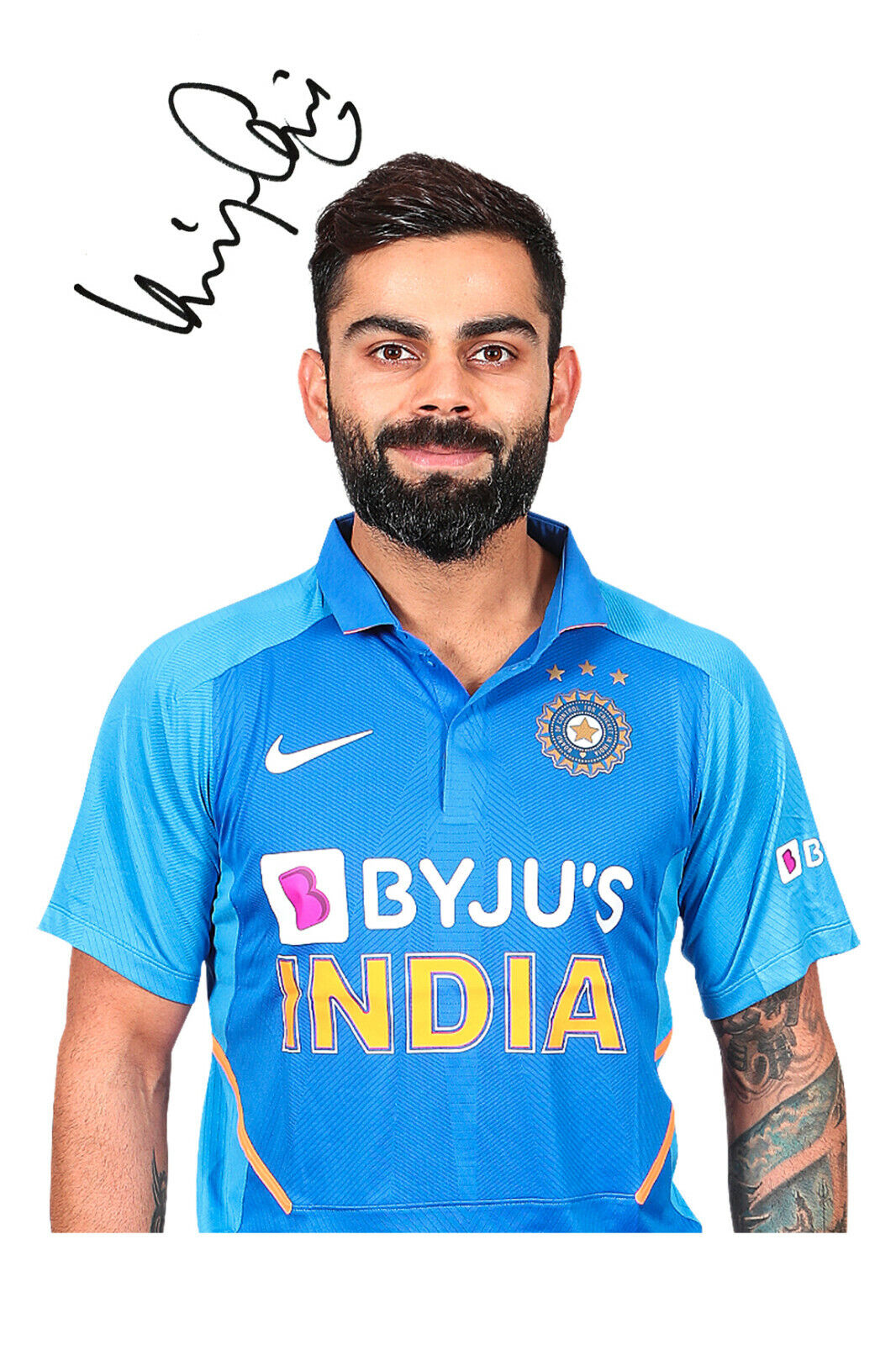 Virat Kohli Signed A4 Photo Poster painting Print Autograph India Cricket