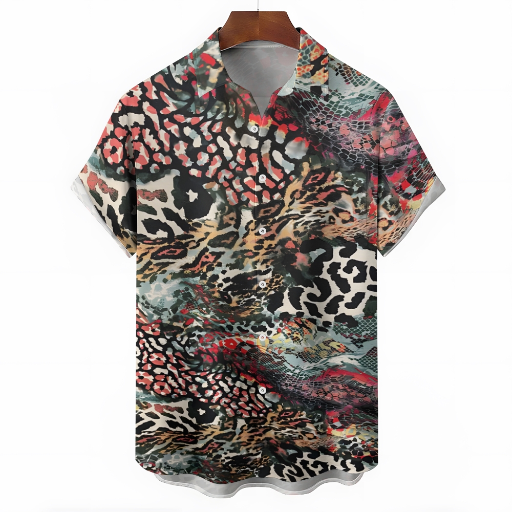 Wild Leopard Print Series - Retro Animal Art Design Hawaiian Shirt