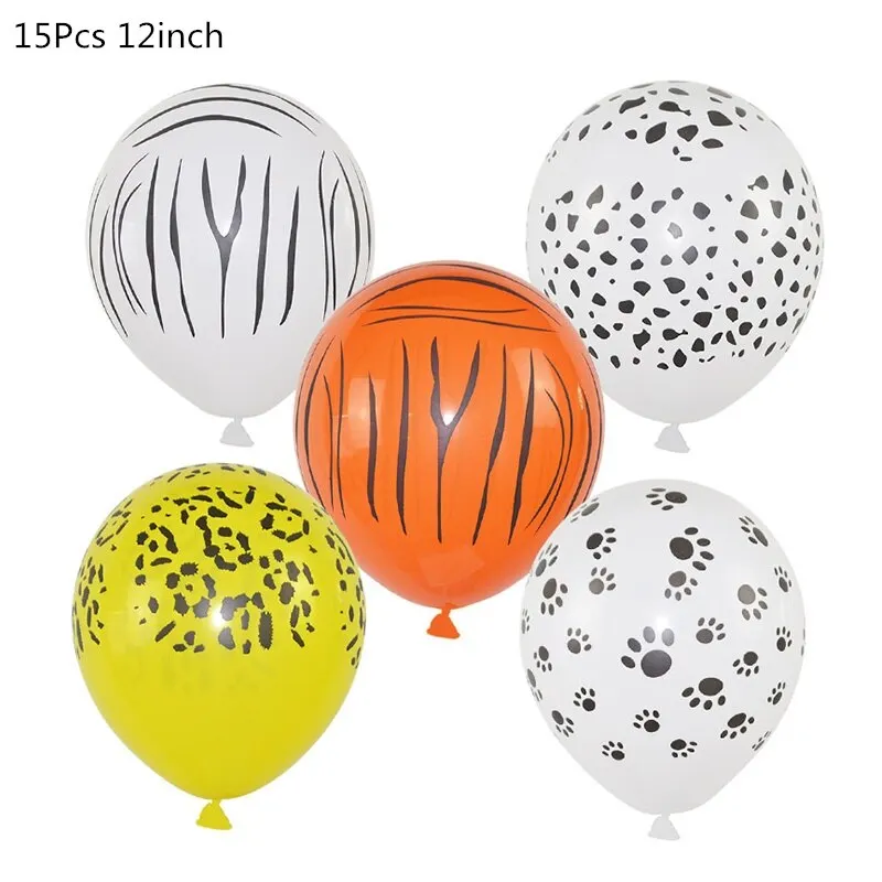 Wild One Jungle Party Animal Balloons Disposable Tableware Kids 1st Forest Safari Birthday Party Decoration Baby Shower Supplies