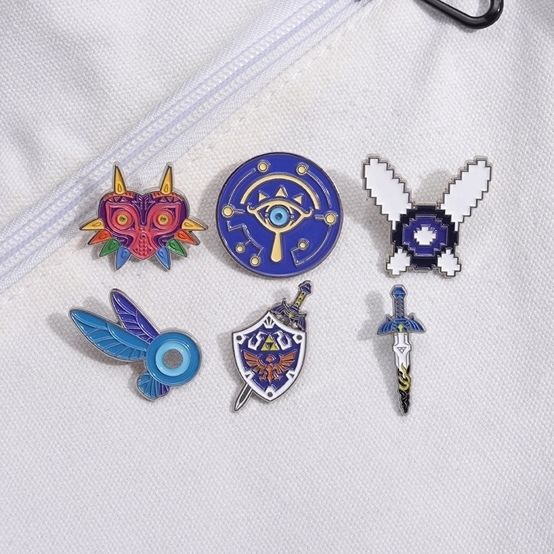 Cartoon Style Eye Wings Wine Glass Alloy Stoving Varnish Plating Unisex Brooches