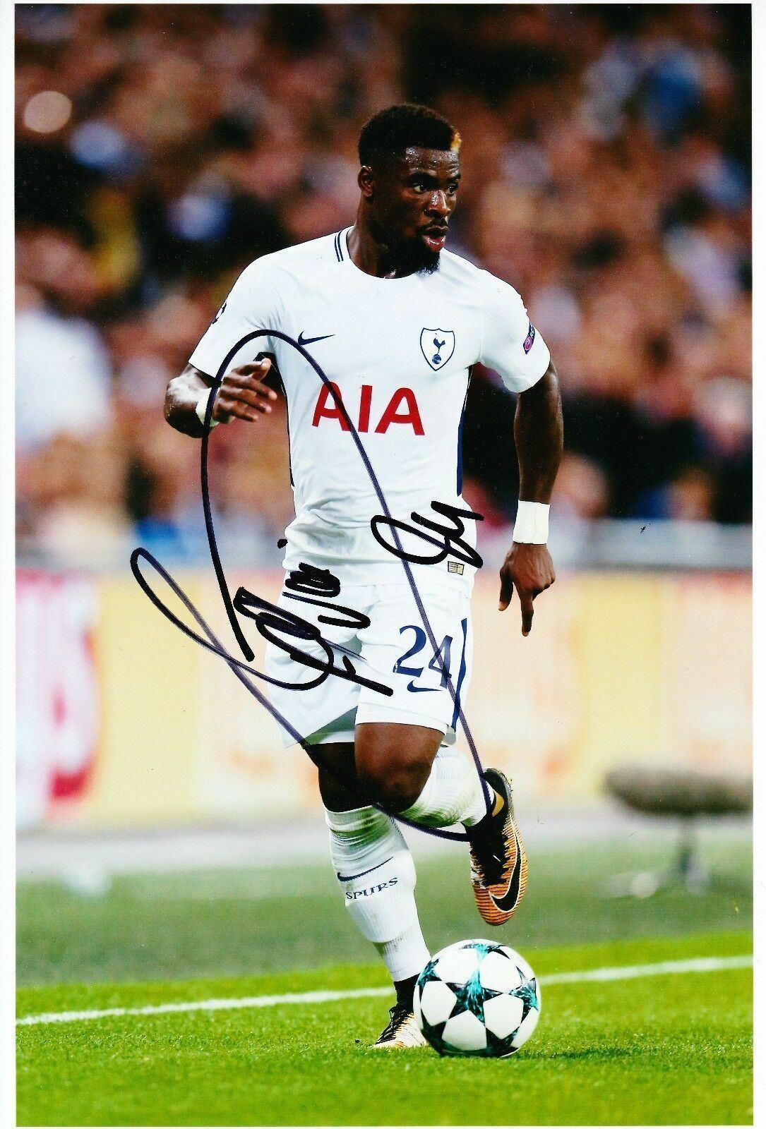 Serge Aurier Signed 12X8 Photo Poster painting SPURS Tottenham Hotspur AFTAL COA (1640)