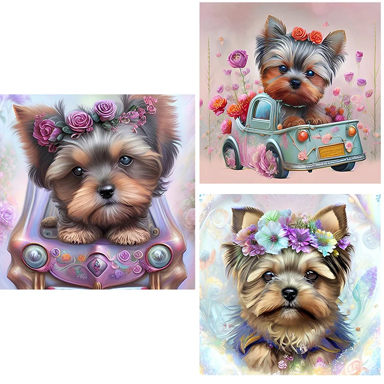 Yorkie Cute Diamond Painting Kit - DIY – Diamond Painting Kits