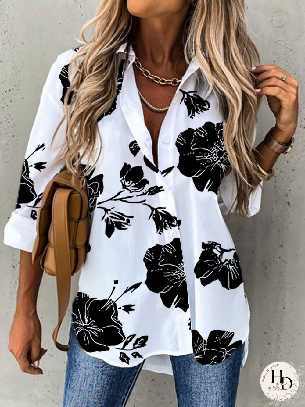 Plus size Floral Casual Blouse
