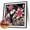 Enchanting Geisha Woman-Partial Special Shaped Diamond Painting 30*30CM