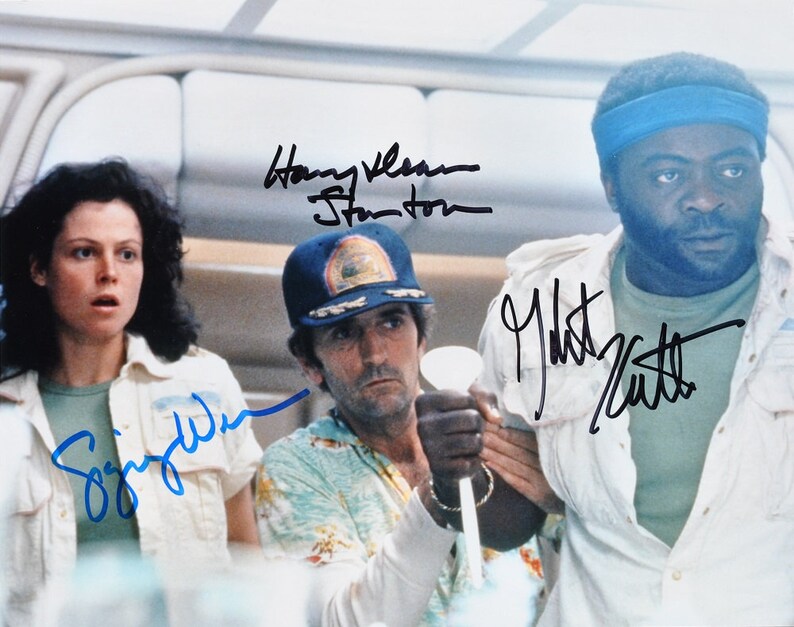 ALIEN CAST SIGNED Photo Poster painting X3 Sigourney Weaver, Harry Dean Stanton, Yaphet Kotto wcoa