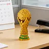 Sports Football Ball Building Kits Creativity Soccer and Cup Building Block Set Mini Collectible Peripheral Bricks Birthday Gift For Teens & Adults (trophy)