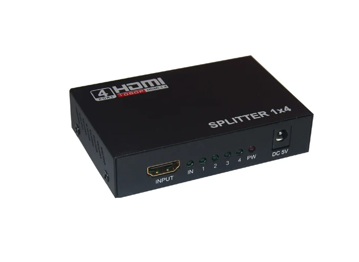 HDMI Splitter 1 To 4 Support Full HD 1080P 3D HDMI Splitter 1*4 Black