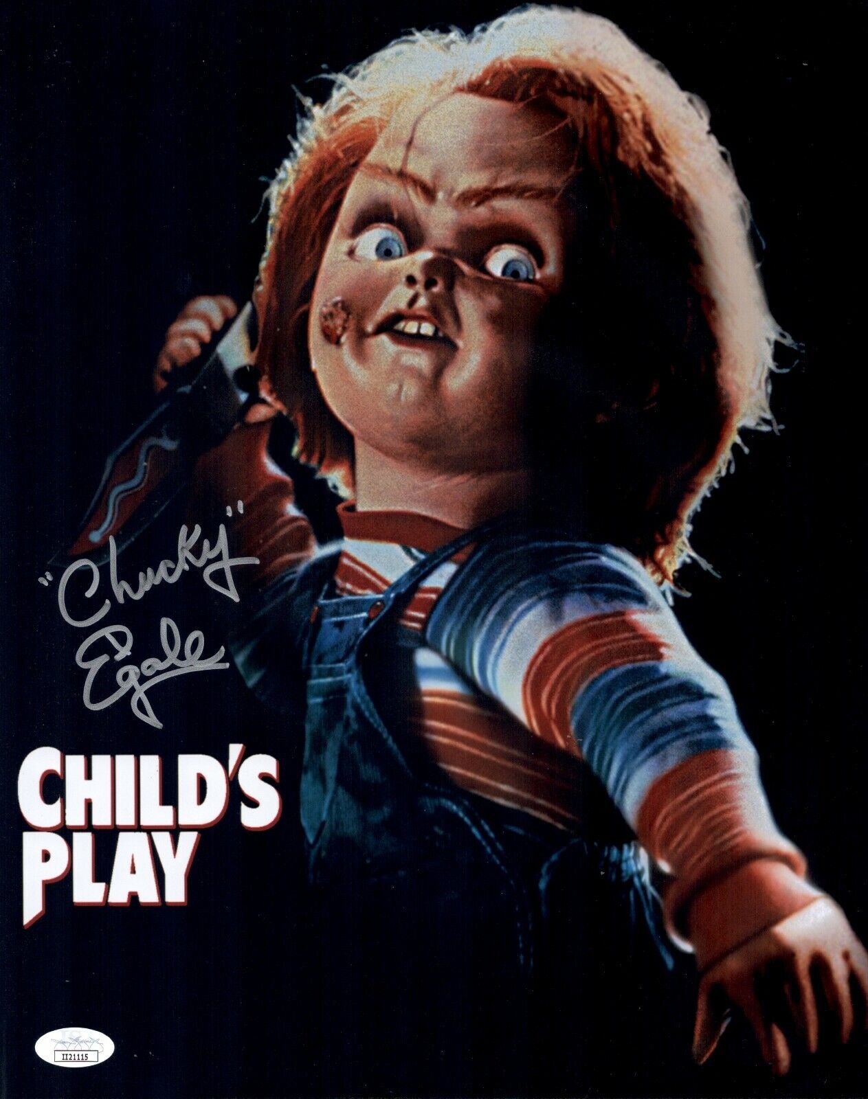 ED GALE Chucky Signed 11x14 Photo Poster painting Child's Play In Person Autograph JSA COA Cert