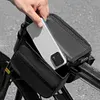 Bike Front Frame Bag Waterproof EVA Bike Tube Bag Detachable Cycling Accessories