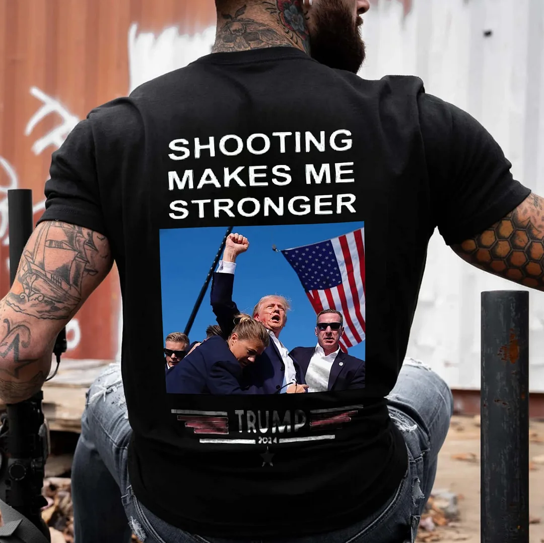 SHOOTING MAKE ME STRONG Print Men's T-shirt