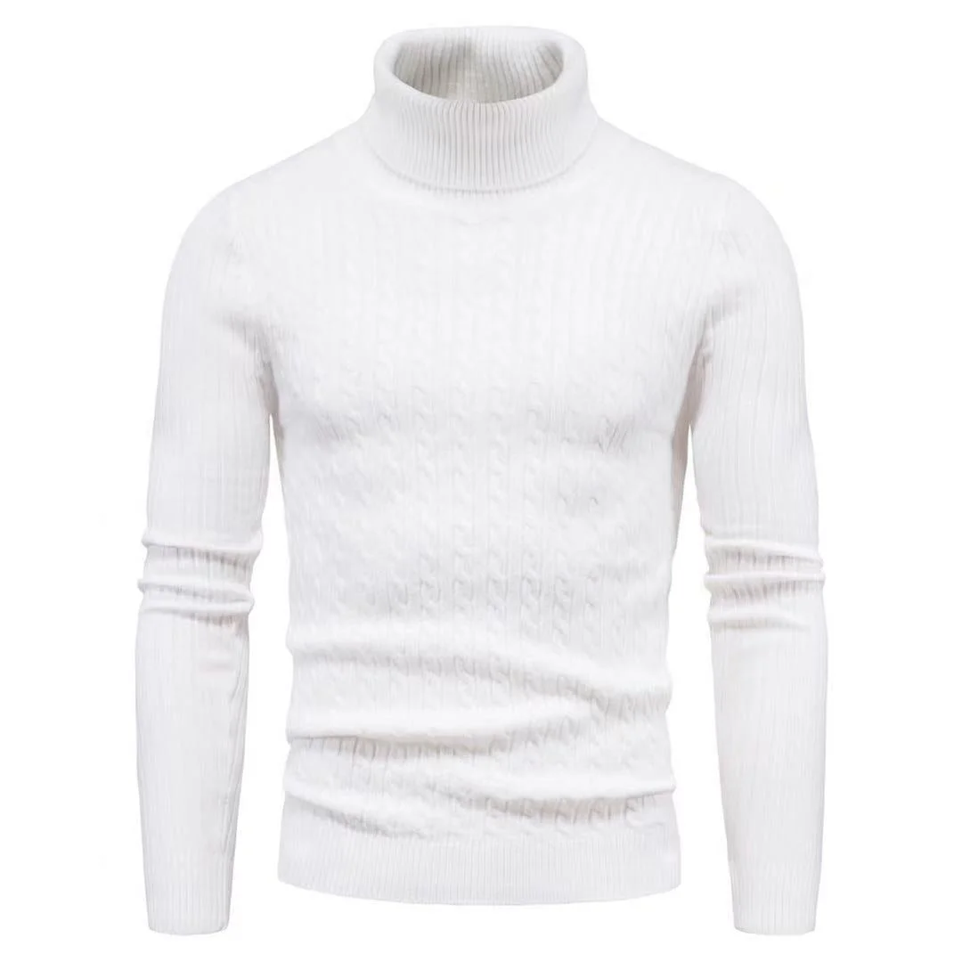 Men's Turtleneck Slim Solid Color Bottoming Sweater