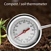 Garden Compost Temperature Monitor Probe Stainless Steel Soil Thermometer