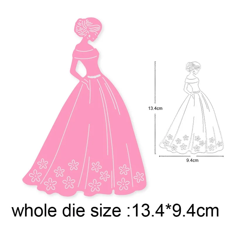 Heart Rains Umbrella Girl Metal Cutting Dies Cut Die Mold Decoration Scrapbook Paper Craft Knife Mould Blade Punch Stencils Dies