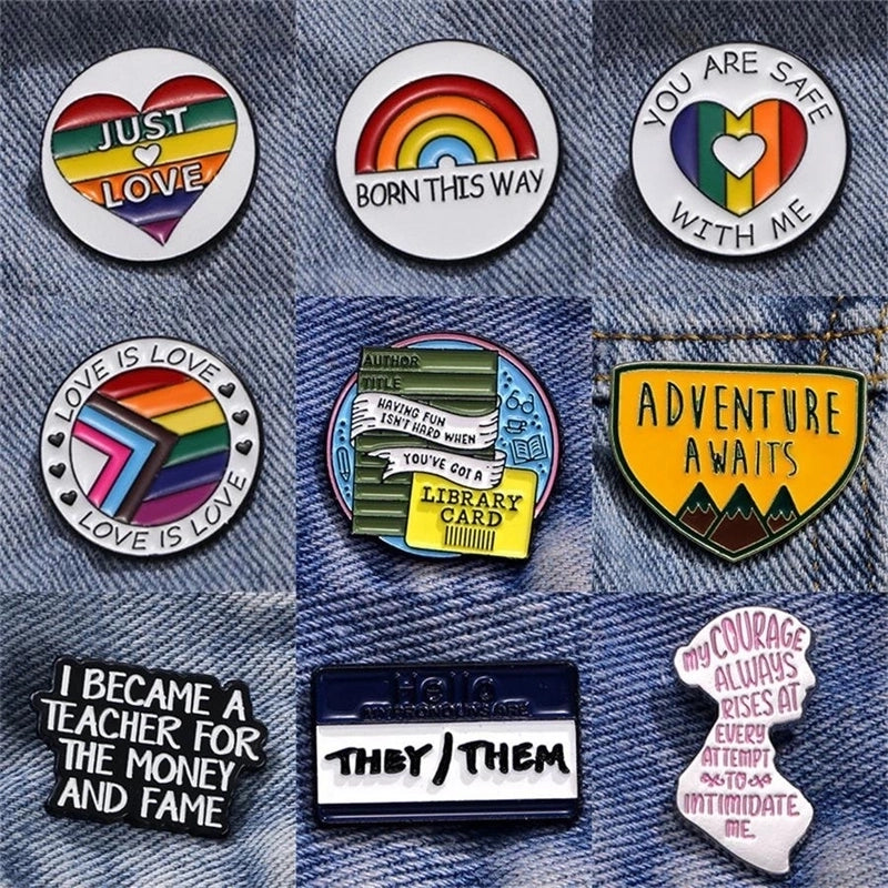 Casual Minimalist Color Block Alloy Unisex Brooches