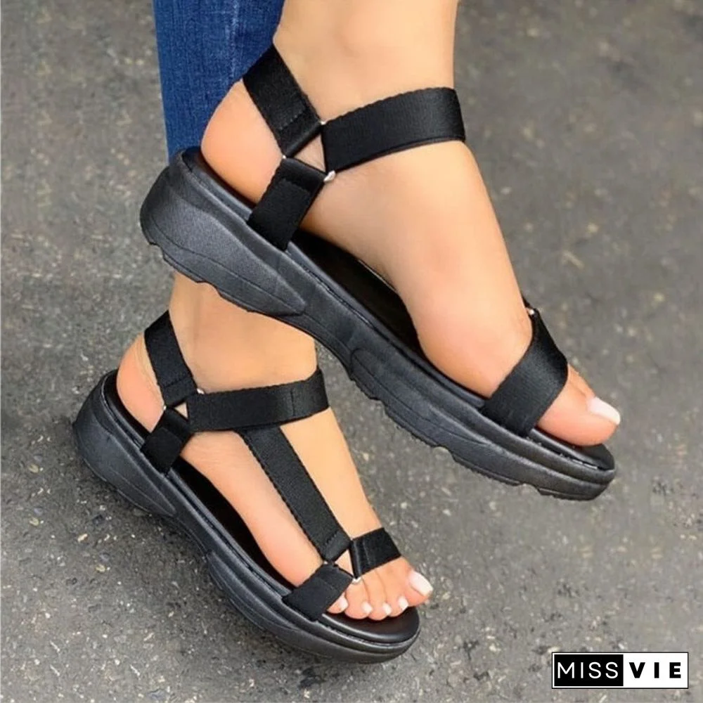 Back To School Outfit  Multi Colors Casual Shoes Woman Flat Dropship Comfortable Sandals Female Light Sandalias De Mujer 35-43