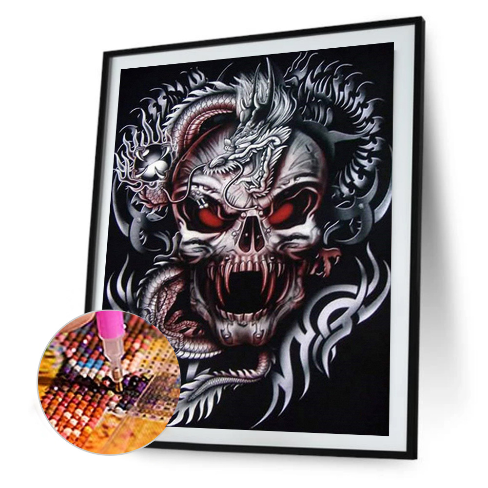 

(Multi-Size) Novelty Skull - Round/Square Drill Diamond Painting - 40*30CM, Round diamond 30*40cm, 501 Original