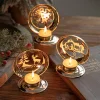 Christmas Festive Table Decor Prop Golden Candle Holder 