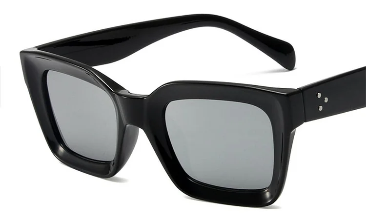 New Women Personality Minimalist Style Sunglasses Cool Retro Square Rice Nail Big Frame Sun Glasses Oculos De Sol Femino