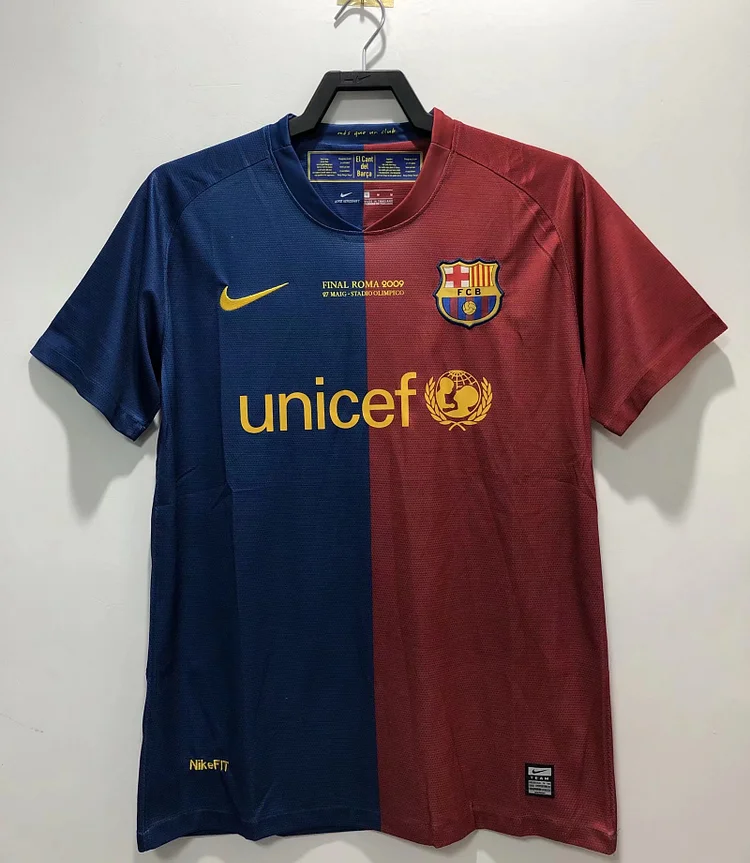 2008-09 Barcelona Home Retro Jersey - Champions League Edition