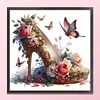 High Heels And Flowers-11CT Stamped Cross Stitch 40*40cm/15.75*15.75in