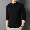 Men's half turtleneck solid color wool sweater