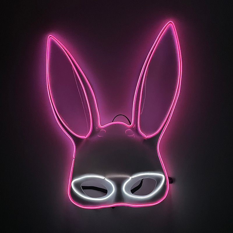 Led Light Up Half Face Bunny Party Mask